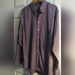 Eddie Bauer Men's Purple Wrinkle Resistant Relax Fit Shirt